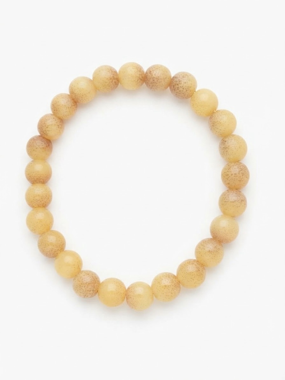 Beaded Stretch Bracelet in Warm Honey